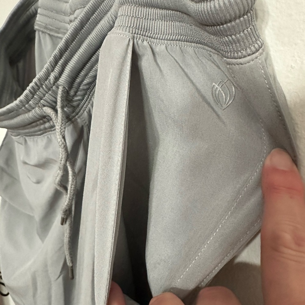 Gray Relaxed Fit Joggers with Elastic Cuffs - Picture 3 of 6